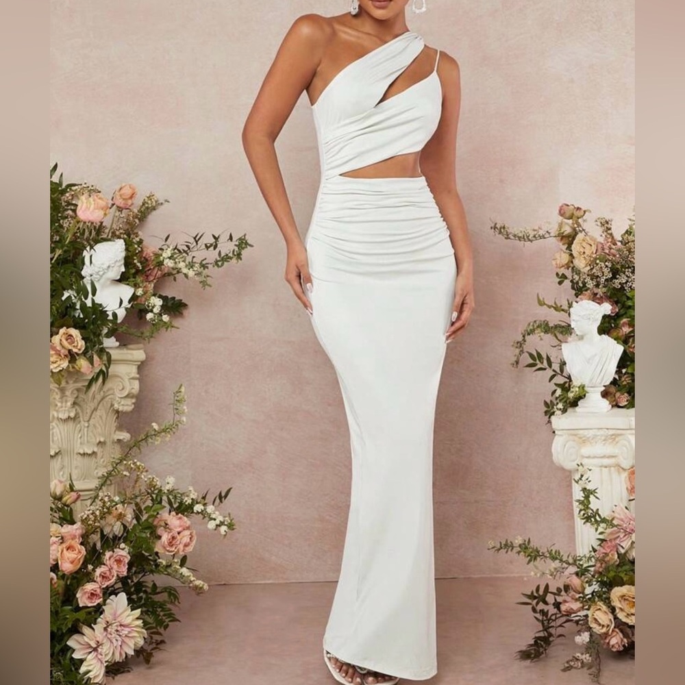 White Cutout Maxi Dress